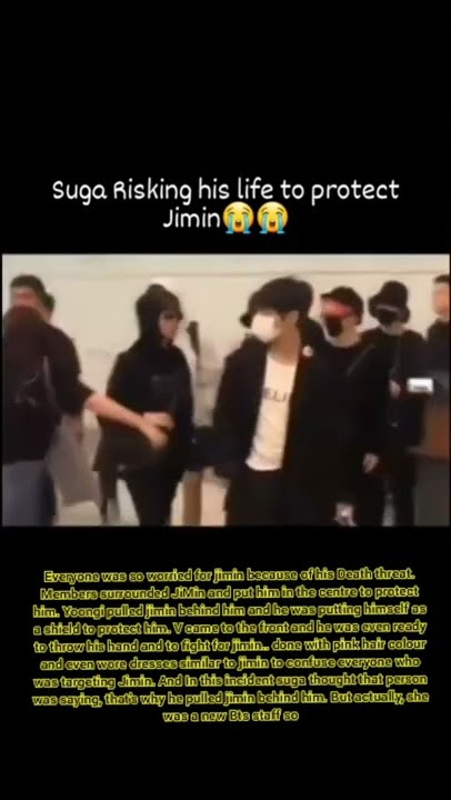 Suga risking his life to protect Jimin😭😢🥺