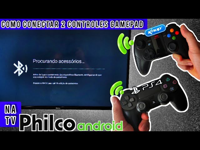 COMO CONECTAR DOIS CONTROLES GAMEPAD PARA JOGAR NA TV PHILCO ANDROID