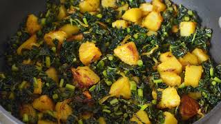 PAN FRIED KALE POTATO / VEGAN RECIPE