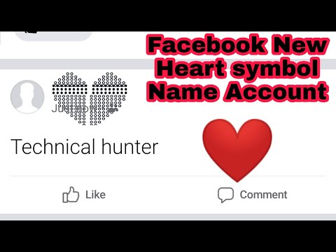 How To Make Facebook Heart Symbol name 2020