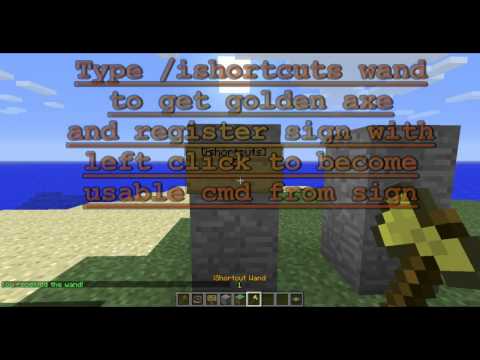 Minecraft plugin iShortcuts Tutorial