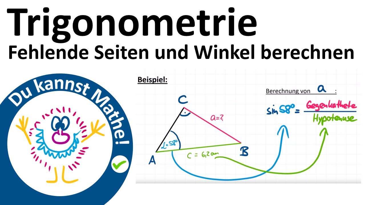 Winkel Berechnen Am Rechtwinkligen Dreieck Trigonometrie Grundkurs