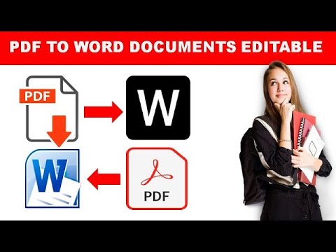 How to Change a PDF File to a Word Document How to Change a Word ...