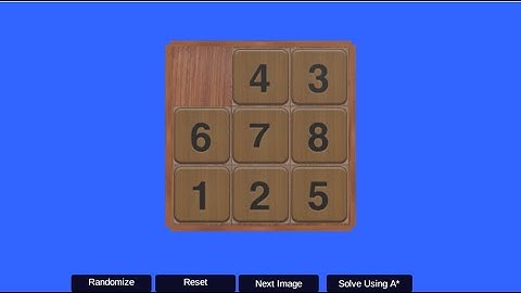 Solving 8 Puzzle Games Using A* Unity ( C#)