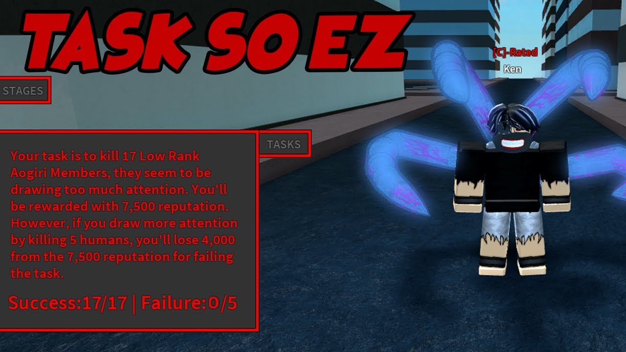 Ro Ghoul Fastest Way To Complete Task For Better Rate Youtube - roblox ro ghoul code ccg robux game