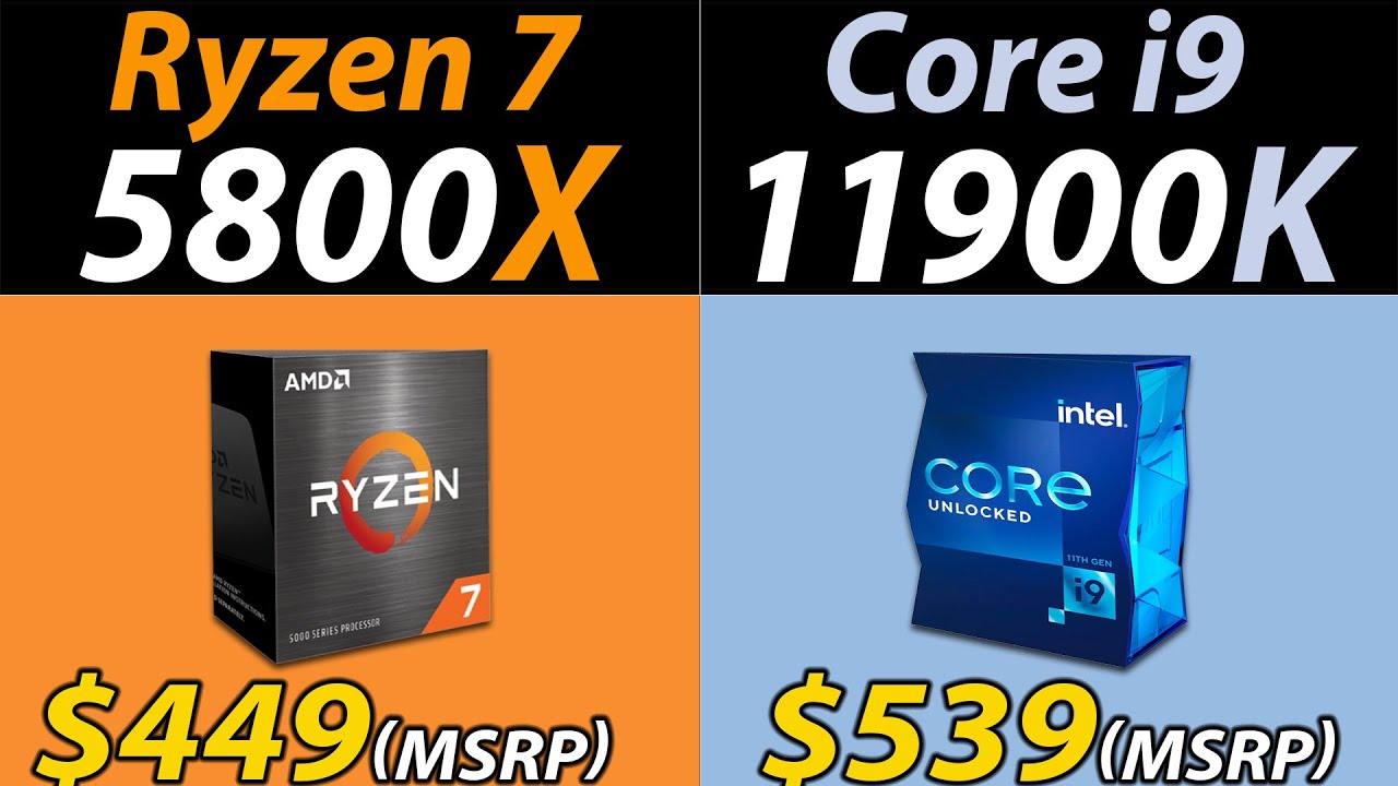 Ryzen 7 5800X Vs. i9-11900K | Stock and Overclock | 20 Games and