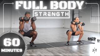 60 Minute Full Body Dumbbell Workout [Strength Training]