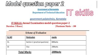 IT skills model question paper 2 for diploma students screenshot 2
