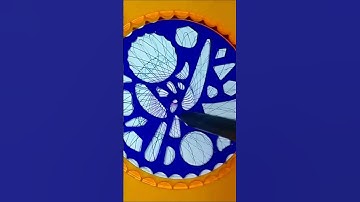 How many rotation were drawn??#asmr #spirograph #drawing #satifying #viralvideo 💛💚💙
