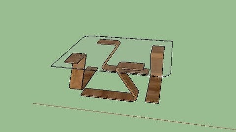 How to make wooden & glass modern table in sketchup.