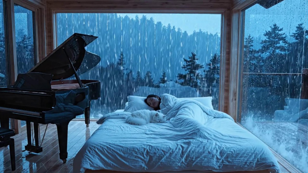 Вы Уснёте Через Несколько Минут 🌲 Дождь Льёт по Стеклянному Дому, Пока Она Спокойно Спит