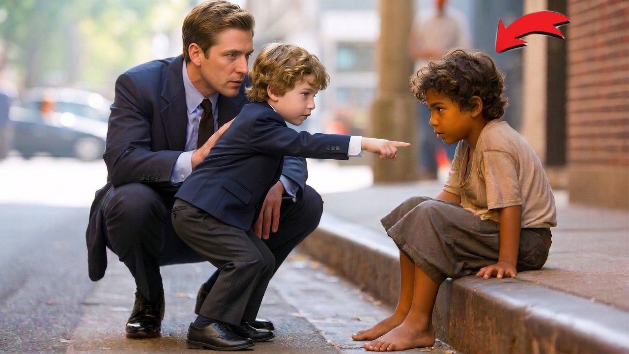 “ELE É MEU IRMÃO, PAPAI!” DIZ O FILHO DO MILIONÁRIO APONTANDO PARA UM MENINO EM SITUAÇÃO DE RUA…