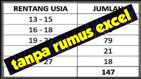 Cara mudah menghitung rentang usia dengan pivot table di excel