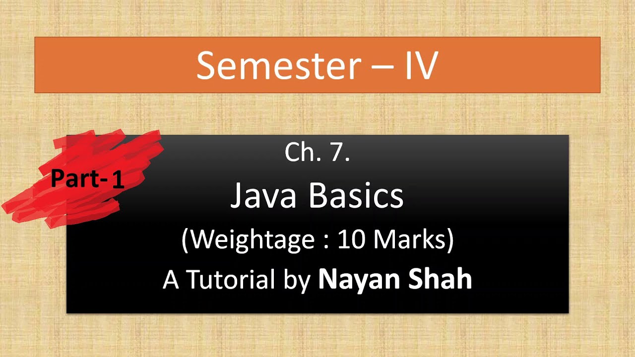 12th Computer Java Basics Part 1 - YouTube