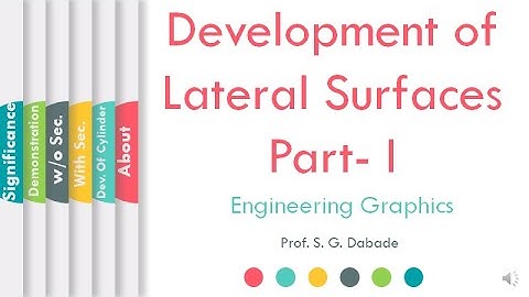 How to Demonstrate Development of Lateral Surfaces- Part I | EG | ProfSGDabade | L01 | LLAGT #LLAGT