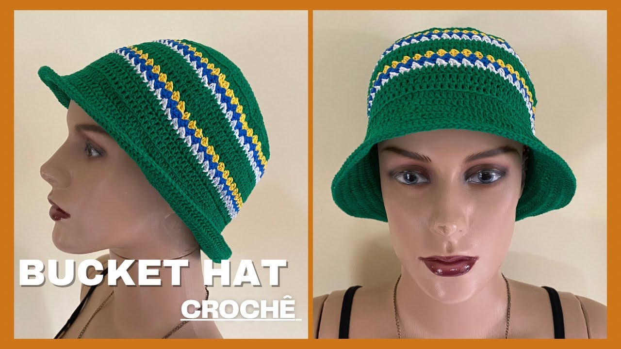BUCKET HAT DE CROCHÊ COPA DO MUNDO 2.022 CHAPÉU DE CROCHET por @Cris Teles Artesanatos ​