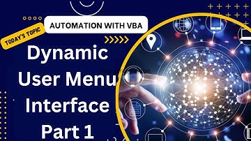 Dynamic User Menu Interface Part 1