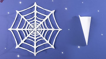 Cutting Paper Art Designs for Decoration for Halloween with scissors 🎃 Spider web out of Paper DIY