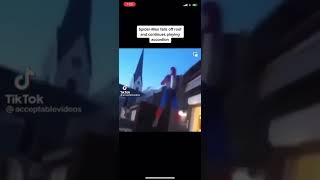 Spider-Man falls off roof and still plays the accordion