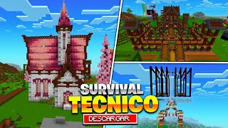 MUNDO TÉCNICO CON CON LOGROS ACTIVADOS PARA MINECRAFT BEDROCK 🔥