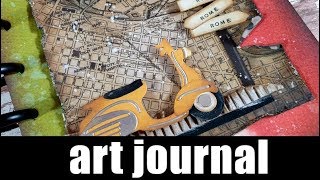 Step by step video on creating an art journal using mixed media tec...