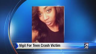 Vigil held Monday for teen crash victim