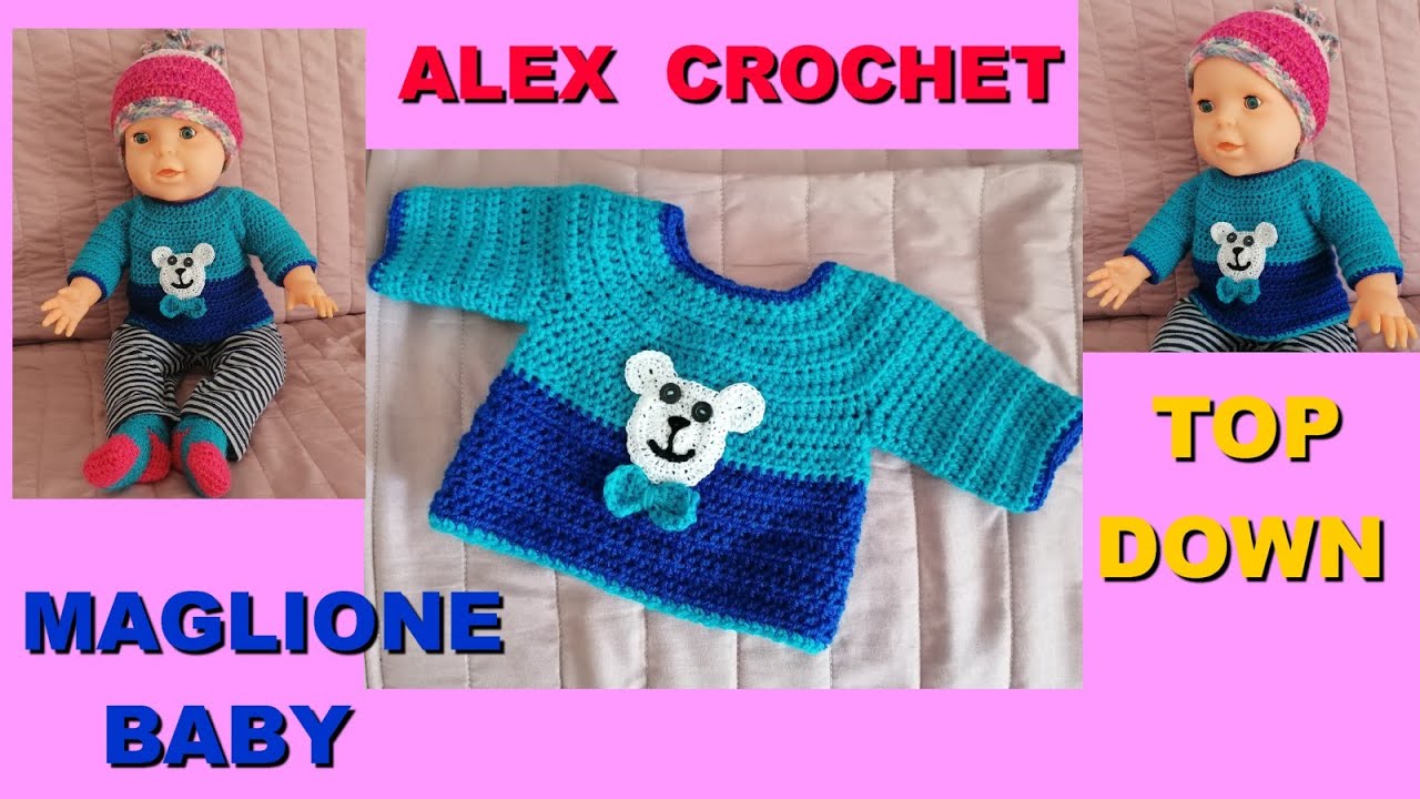 MAGLIONCINO BIMBO UNCINETTO ORSETTO Da Zero A 12 Mesi TUTORIAL FACILE maglioncino-bimbo-uncinetto-orsetto-da-zero-a-12-mesi-tutorial-facile