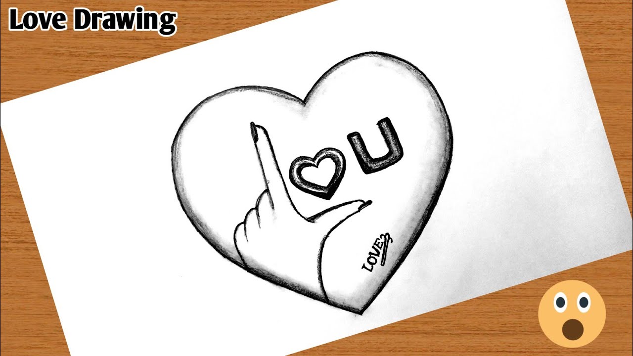 How to Draw Cute Heart | Cute Heart with Love Drawing | Step by Step ...