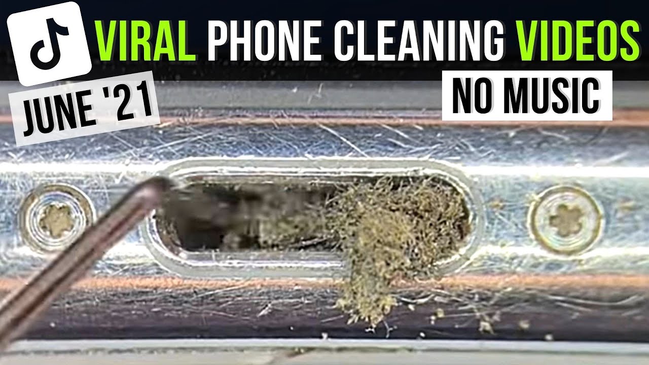 Лучшее за июнь 21 года, подборка вирусных видео по чистке телефона TikTok от Phone Fix Craft