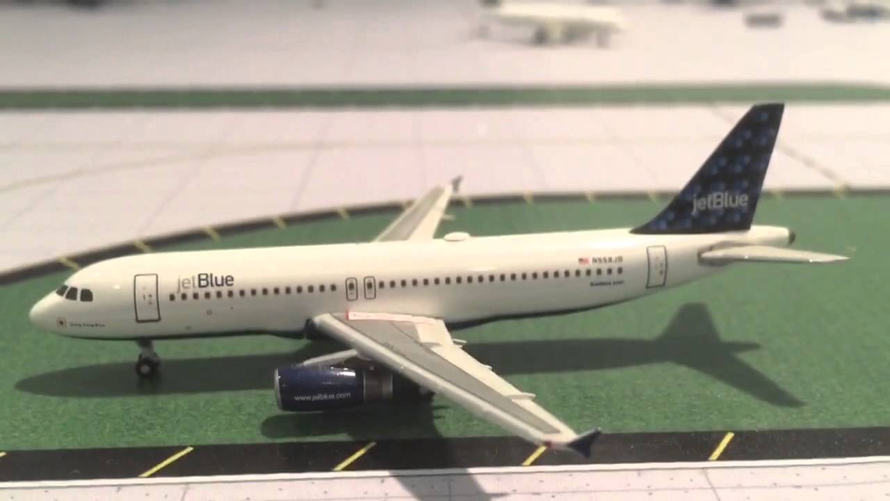 1:400 Geminijets JetBlue A320 bubbles tail review