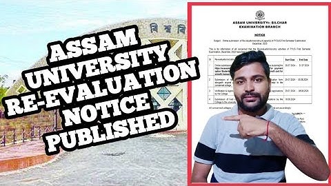 Assam University Re-Evaluation notice published || BA Bcom & Bsc || Pranoy Roy