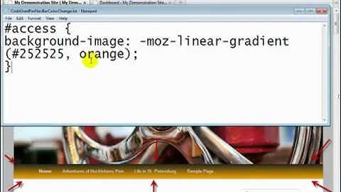 Wordpress Video Tutorials Change Nav Bar Color