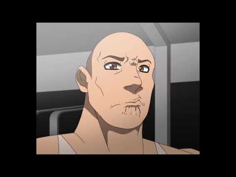 The Rock Eyebrow Raise Meme but it's Anime 
