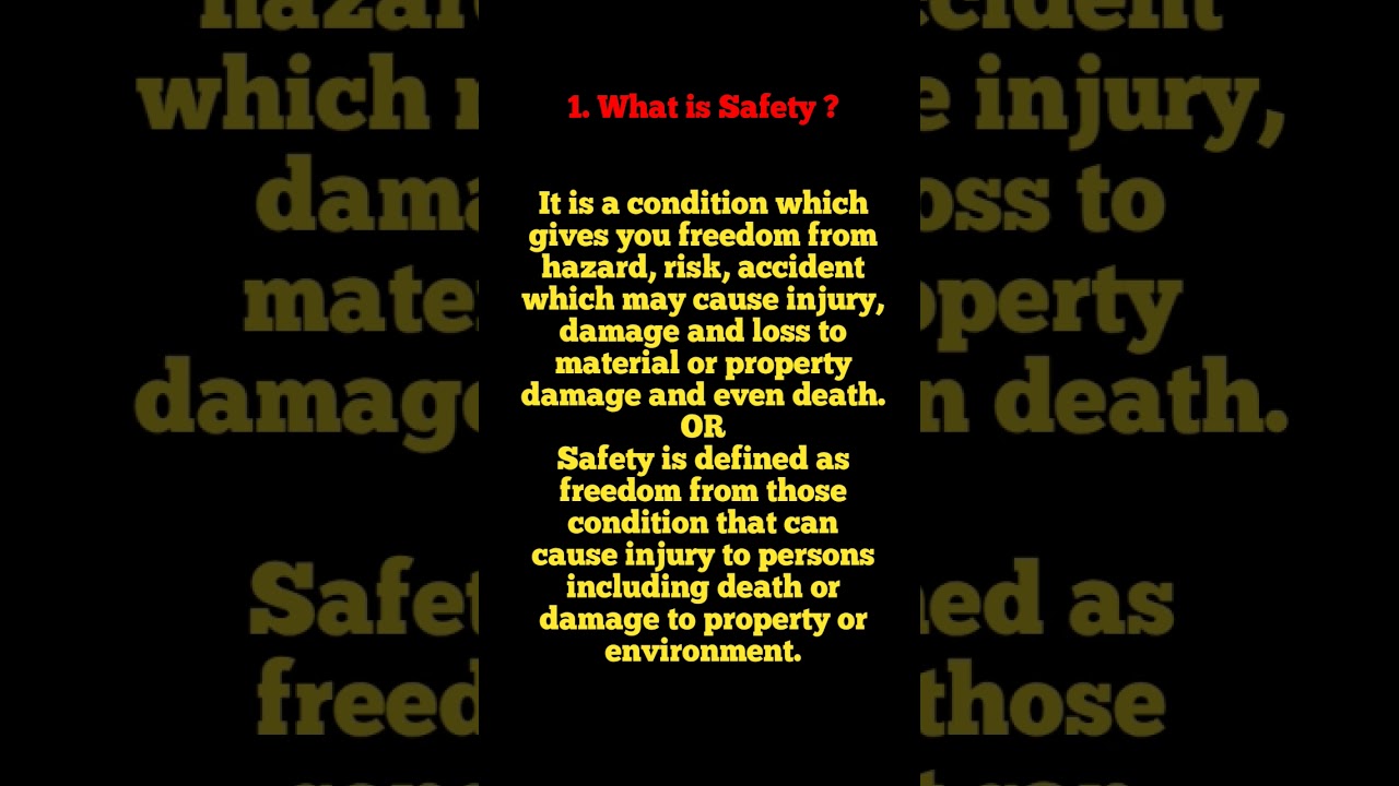 What is safety || Hse Ajay 
