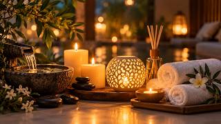 Relaxing Spa Ambience with Water Sounds & Candles Peaceful Spa Music for Sleep & Stress Relief