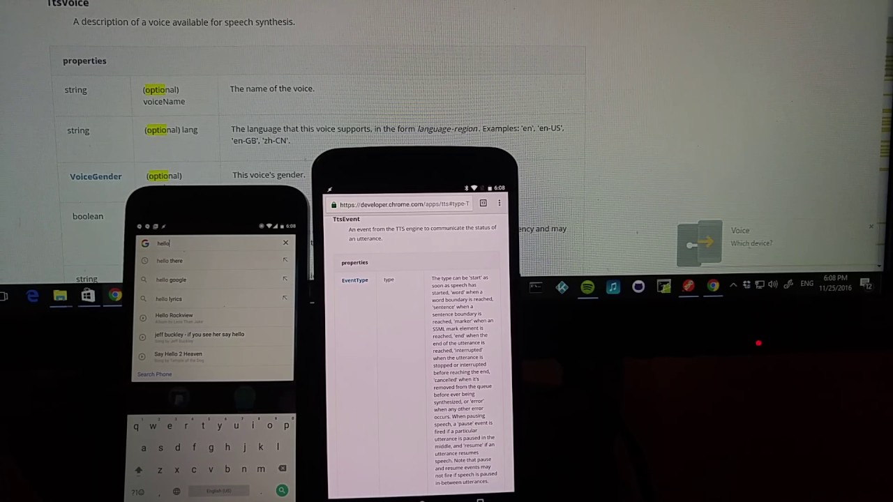 Testing Voice Commands in the Join Chrome extension