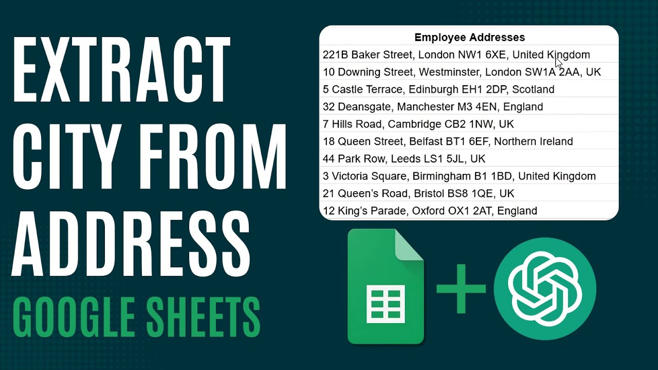 How to Extract City From Address in Google Sheets With ChatGPT [Quick ...
