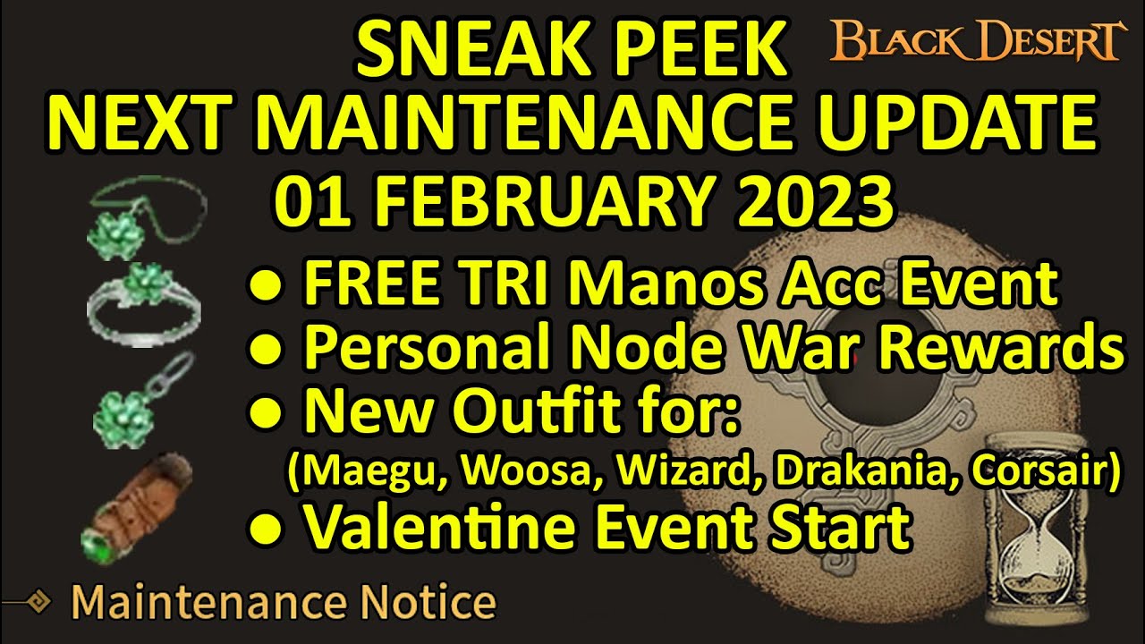 FREE TRI Manos Acc Event, Personal Node War Rewards (BDO Sneak Peek ...