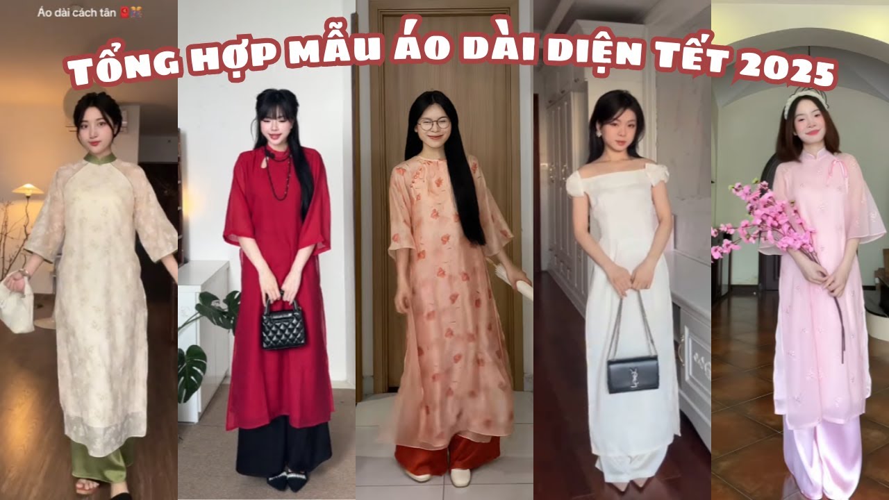[Shopee Haul] Tổng hợp các mẫu ÁO DÀI diện Tết 2025| Sắm đồ mặc tết 2025