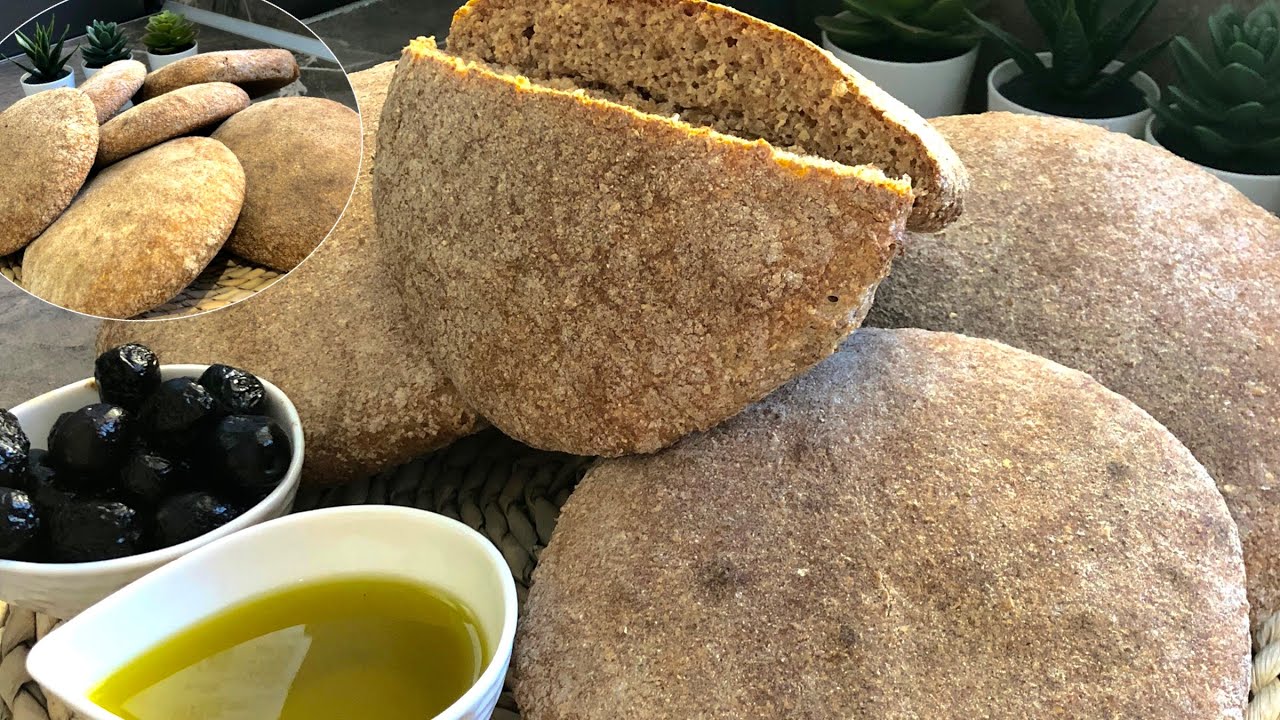 خبز بالدقيق الكامل صحي 💯💯  بدون دقيق أبيض ولا سكر ولا محسنات ناجح ولذيذ جربوه على ضمانتي