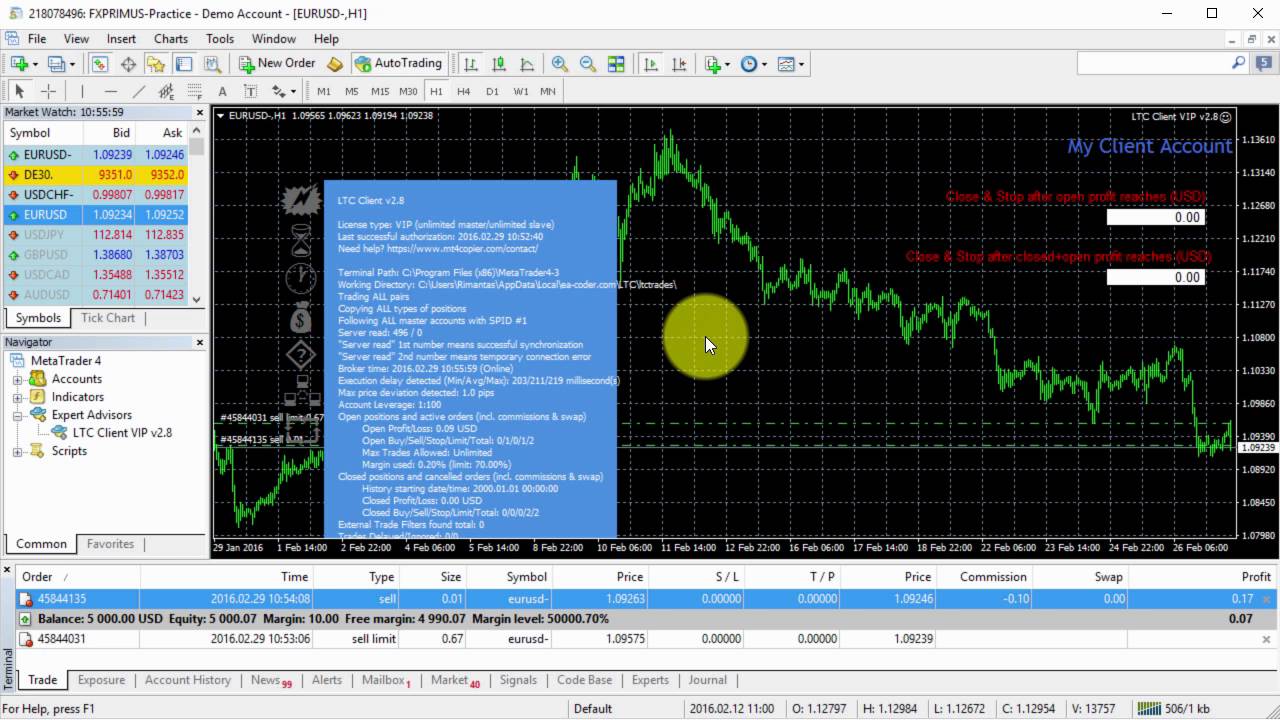 Copying Forex Trades From One Mt4 Master Into Three Mt4 Client