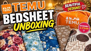 Temu bedsheet unboxing, beautiful designs, affordable & stylish, soft & comfy, worth it, free shi... screenshot 4