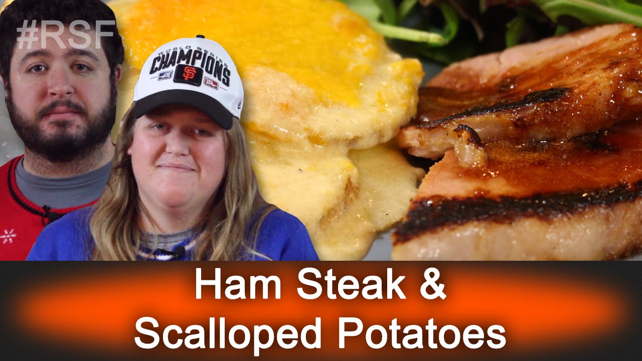 Ham Steak & Scalloped Potatoes - Ready, Set, Flambé: Fun Size - YouTube
