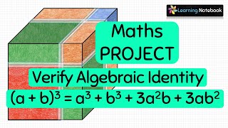 Verify Algebraic Identity a+b^3 || Class 9, 10 Maths Activity, Project, TLM
