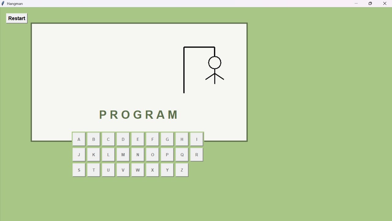 🎮 Hangman Game in Python | GUI Project Using Tkinter