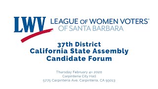 LWVsb: 37th District California State Assembly Candidate Forum