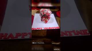 Simple Trickతో Valentines day cake decorating idea|Eggless Choco Vanilla Cake by Life passionshort