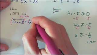 98 Radical Equations   3 a