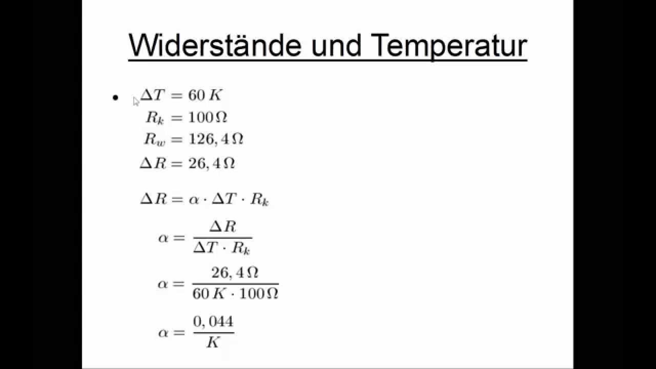 Temperatur Widerstand Temperaturabhangig Youtube