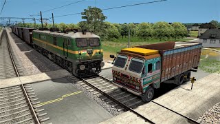 Truck Engine Failed at Level Crossing &amp; Freight Train Coming | Train Simulator